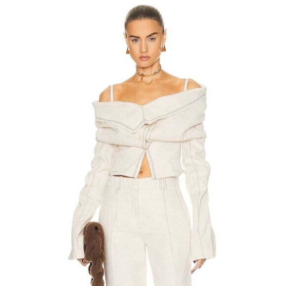 JACQUEMUS La Veste Camargue‎ in Light Beige - Picture 1 of 15